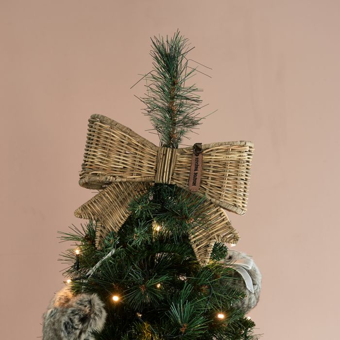 Rustic Rattan Jacky Bow Tree Topper