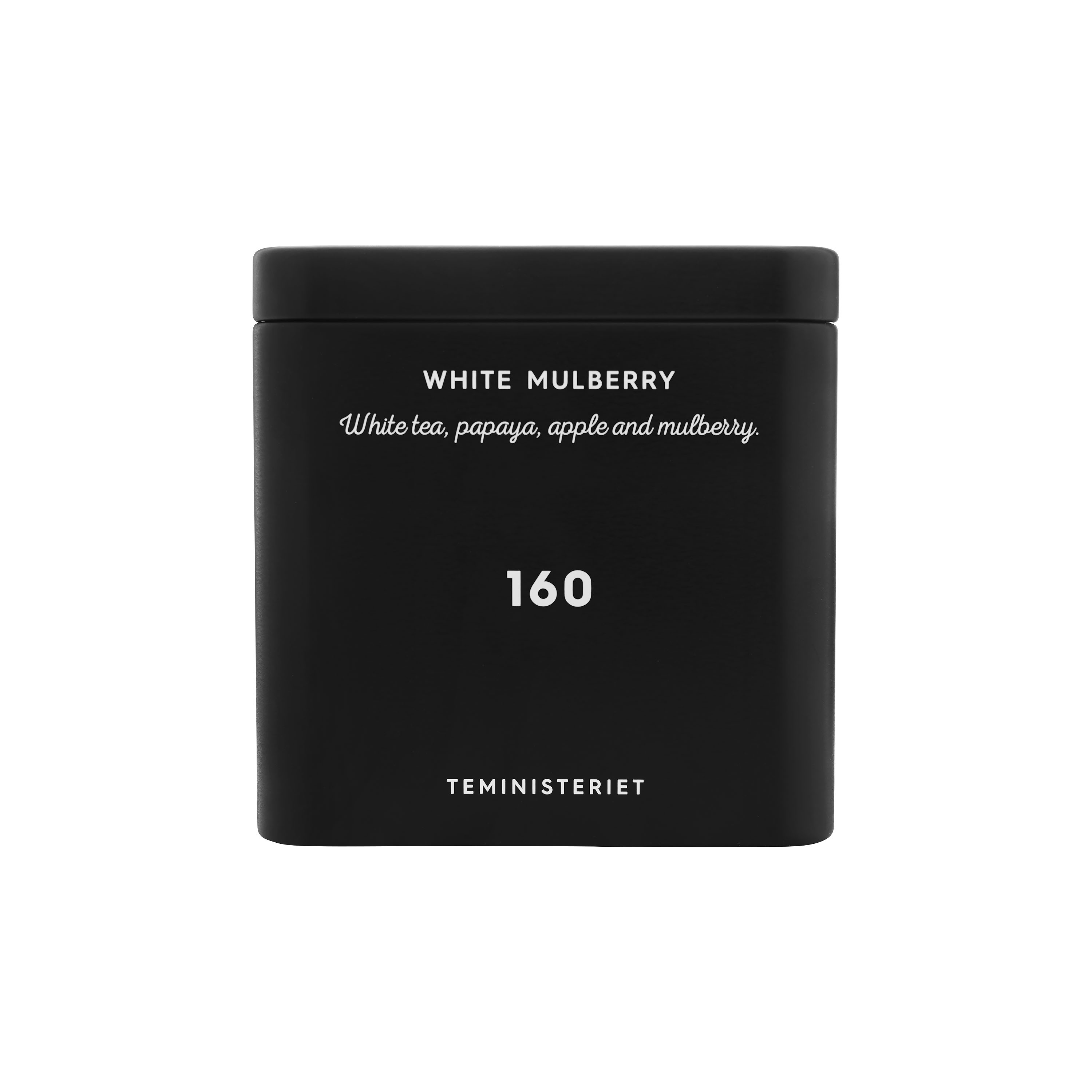 Tea - 160 white mulberry i lösvikt, svart metallbox