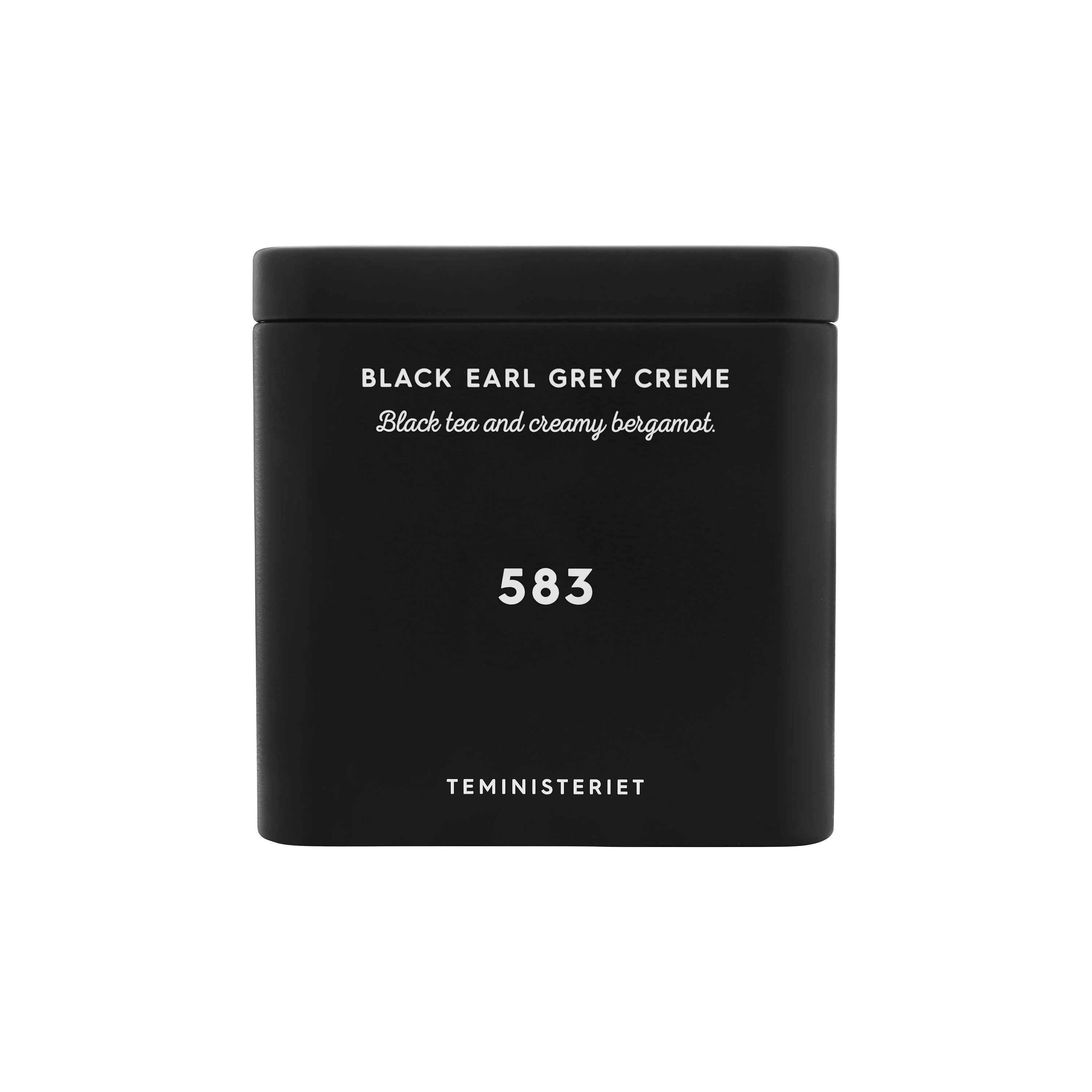 Tea - 583 black earl grey creme i lösvikt, svart metallbox