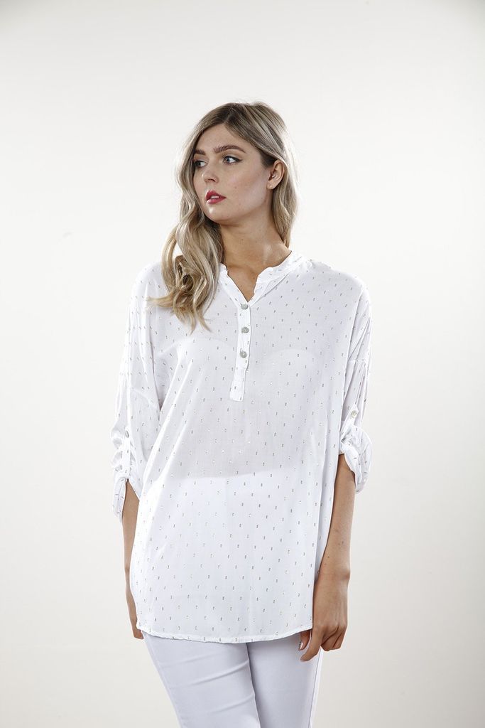 Gold dot blouse - POP AND MOO LIMITED