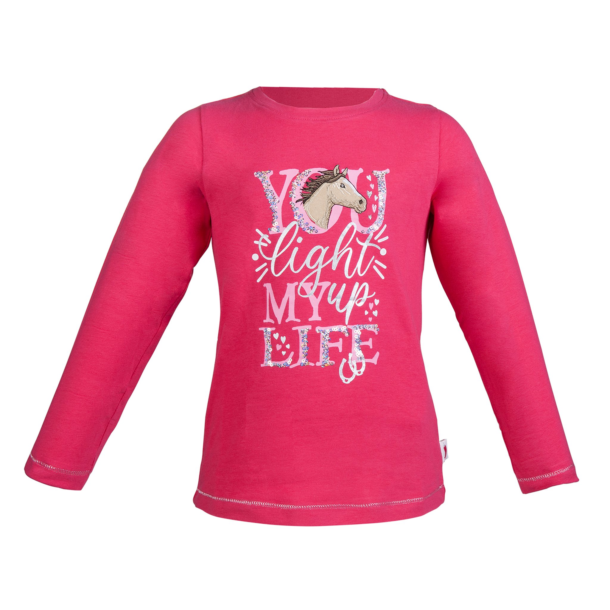 HKM Horse Love Long Sleeve Pink Top 