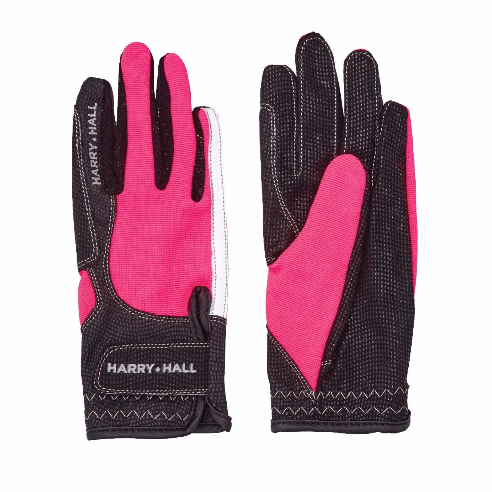 Harry Hall Lockton Special Reflective Riding Gloves Pink