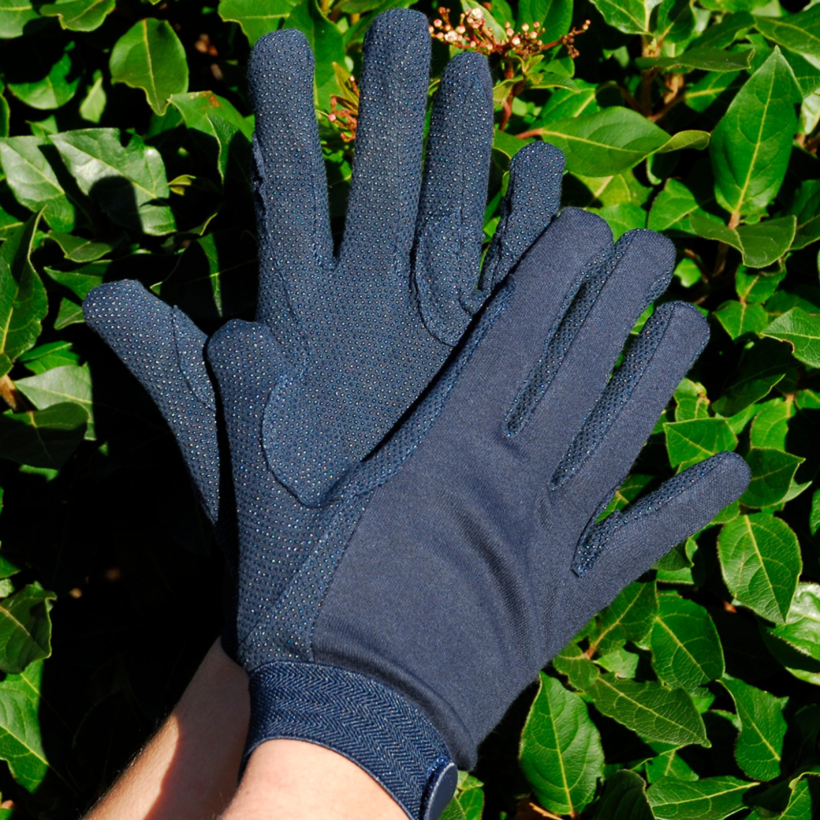 Rhinegold Cotton Pimple Palm Gloves Navy
