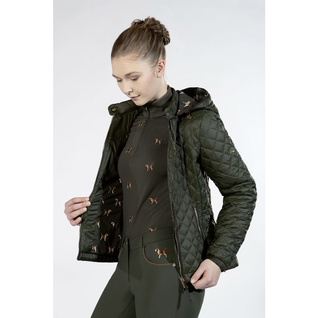 HKM Beagle Quilted Green Jacket 