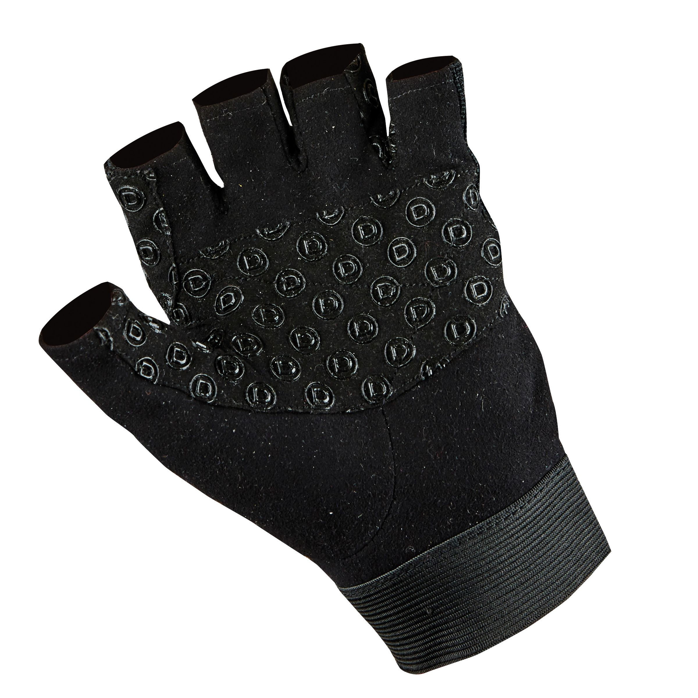 Dublin Fingerless Cross Country Riding Gloves Black