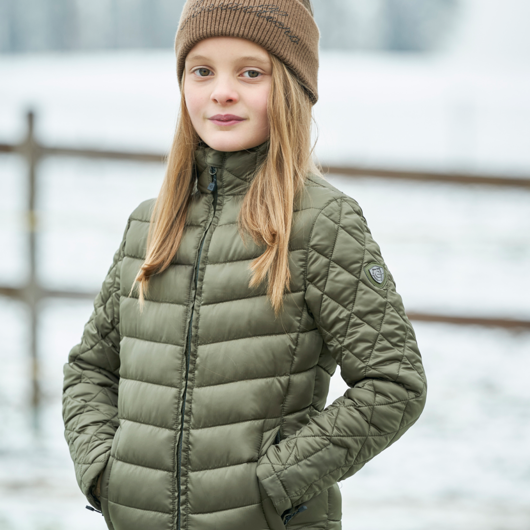 Covalliero Childs Quilted Jacket Cappuccino