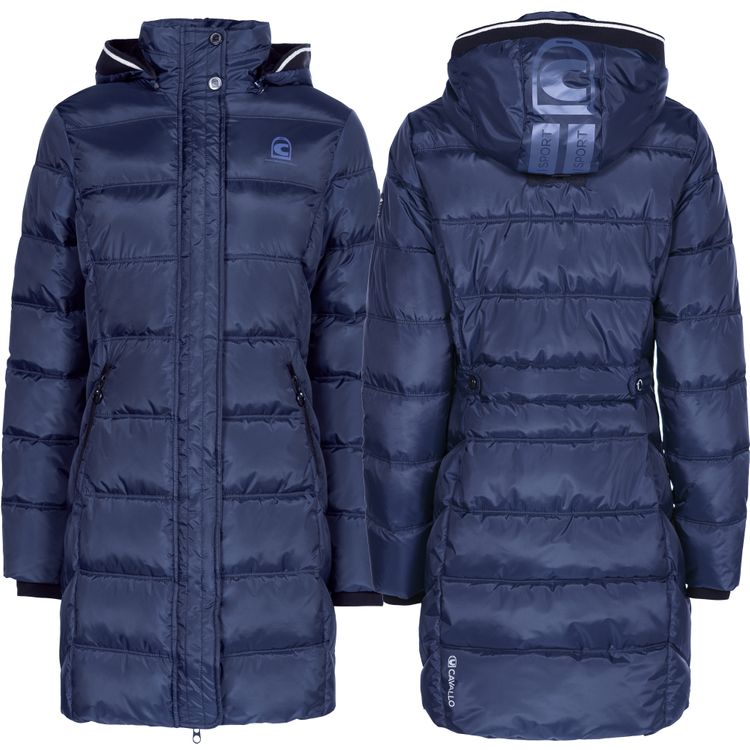 Cavallo Bessa Insulated Navy Long Quilted Coat