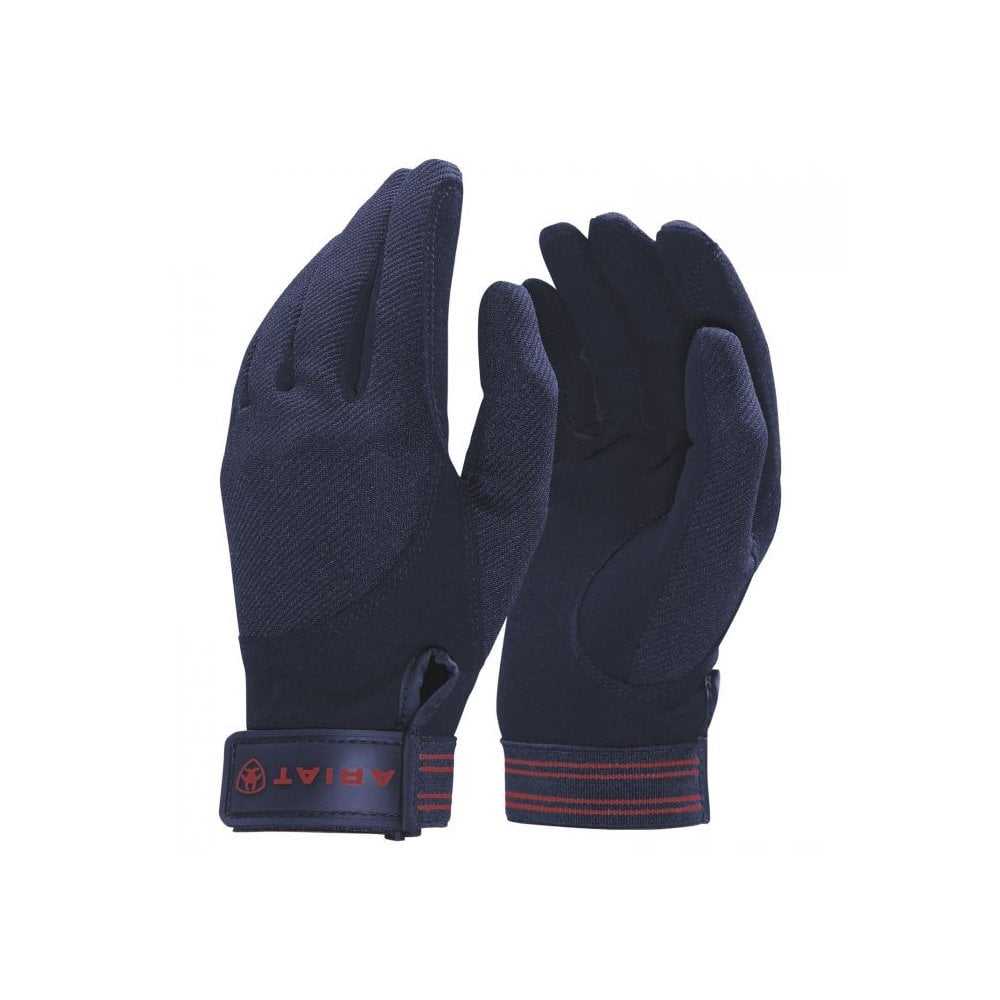 Ariat Tek Grip Gloves Navy/Red