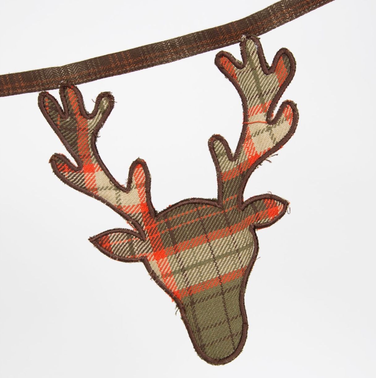 Festive Bunting Stag Tinsel & Tartan