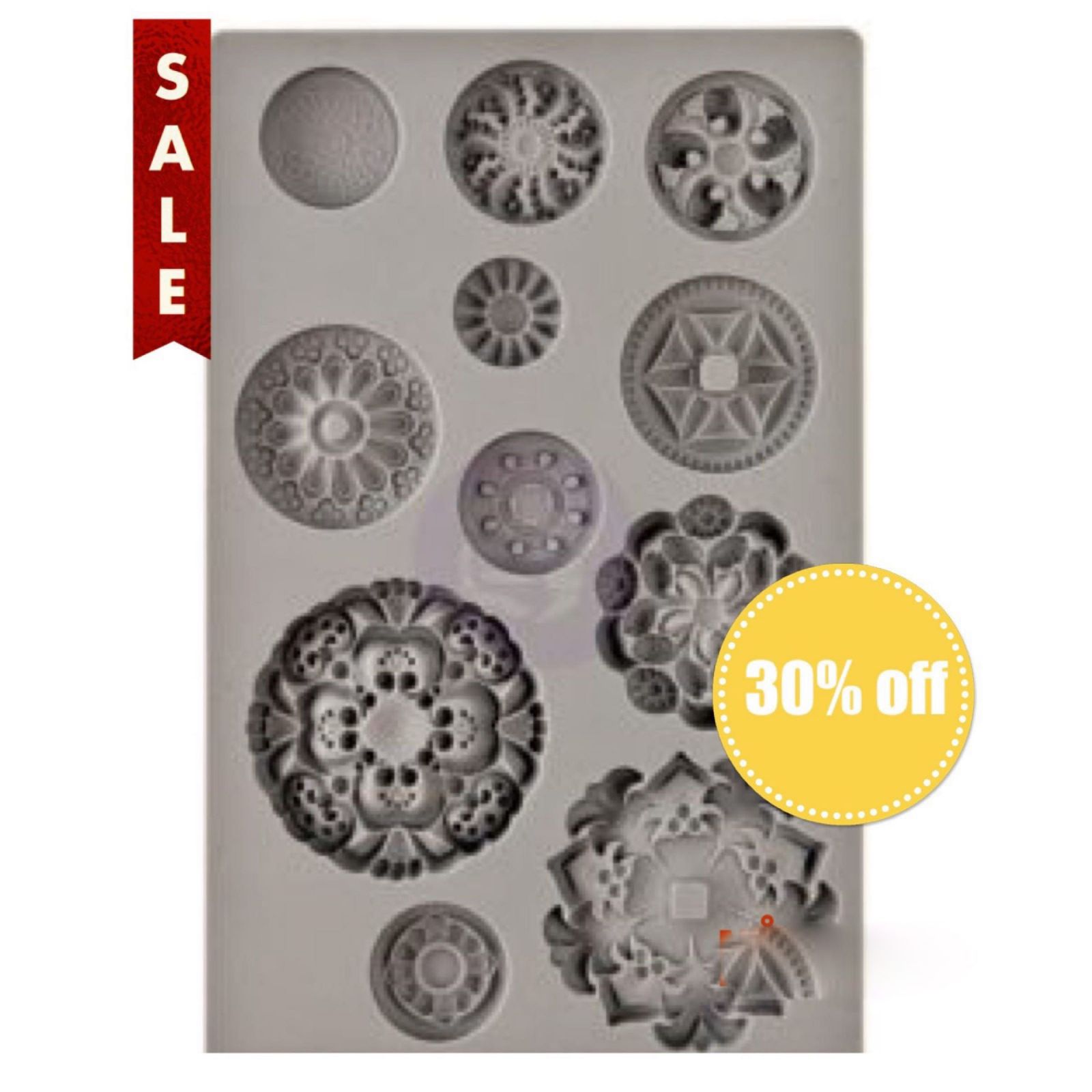 Prima Marketing Iron Orchid Designs Vintage Art Decor Mould-Medallions