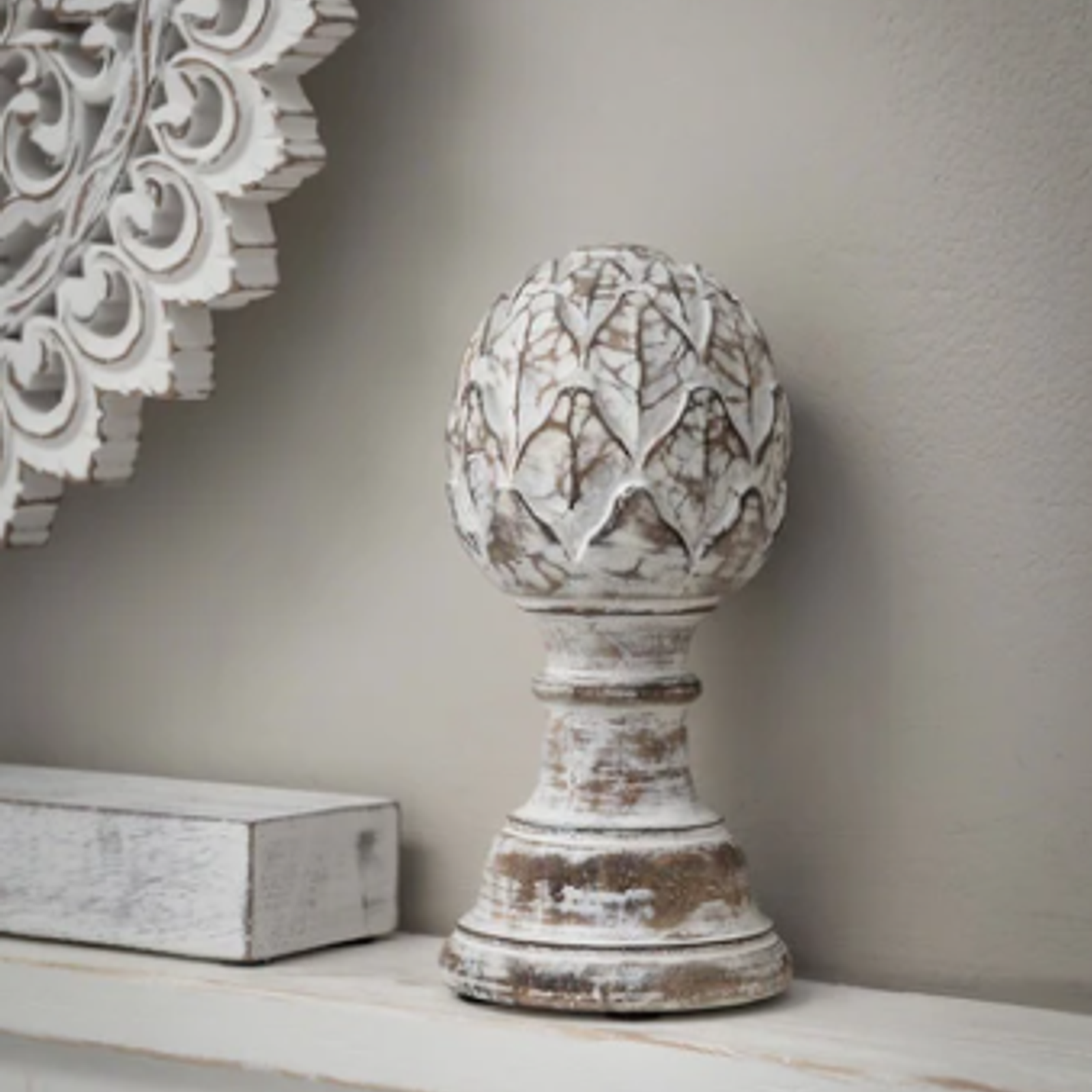 Wooden Artichoke Ornament New Old England