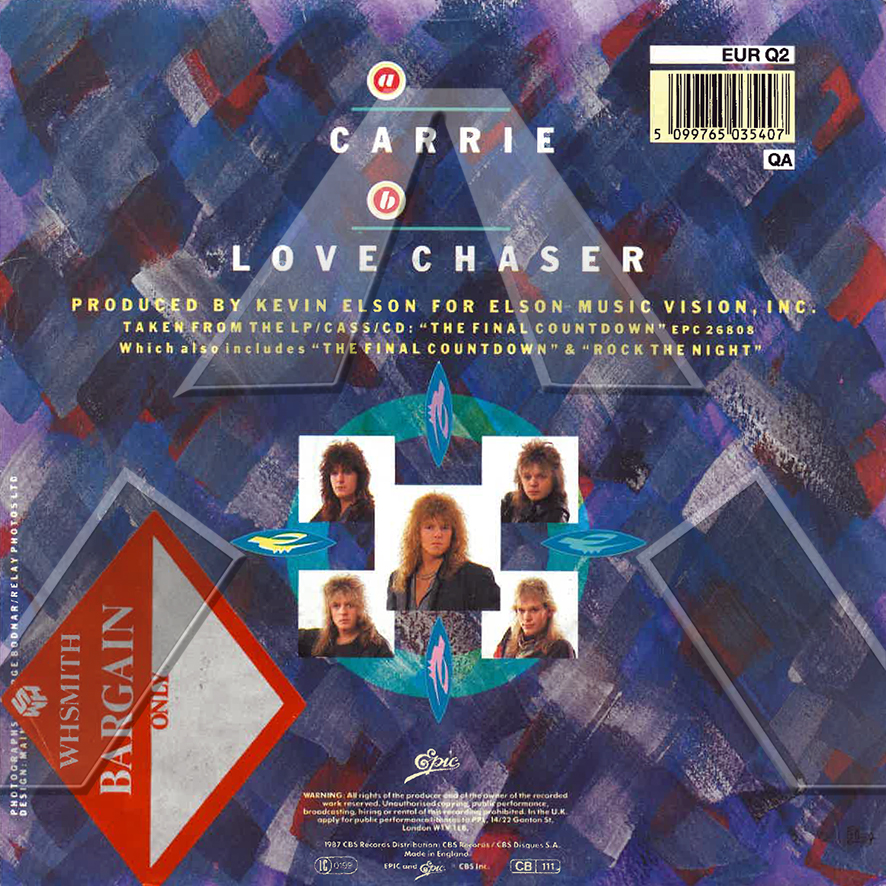 Europe ★ Carrie (vinyl single - UK EURQ2)