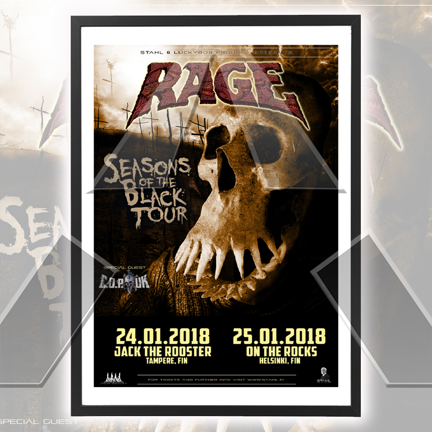 Rage ★ Finland Tour 2018 (tour poster - 2 versions)