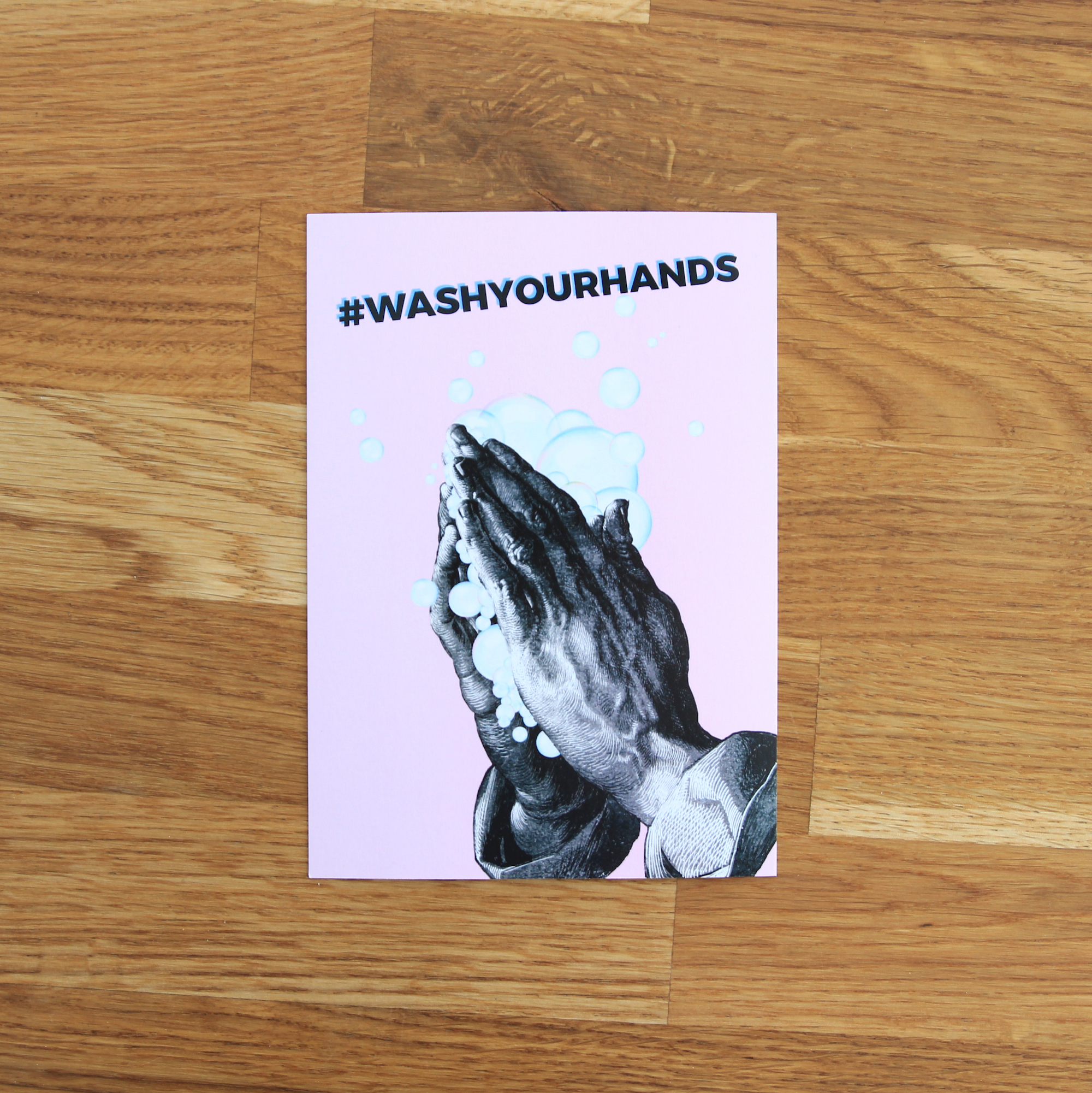 Postkarte #washyourhands