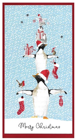 Christmas Card Money Wallet - Penguin