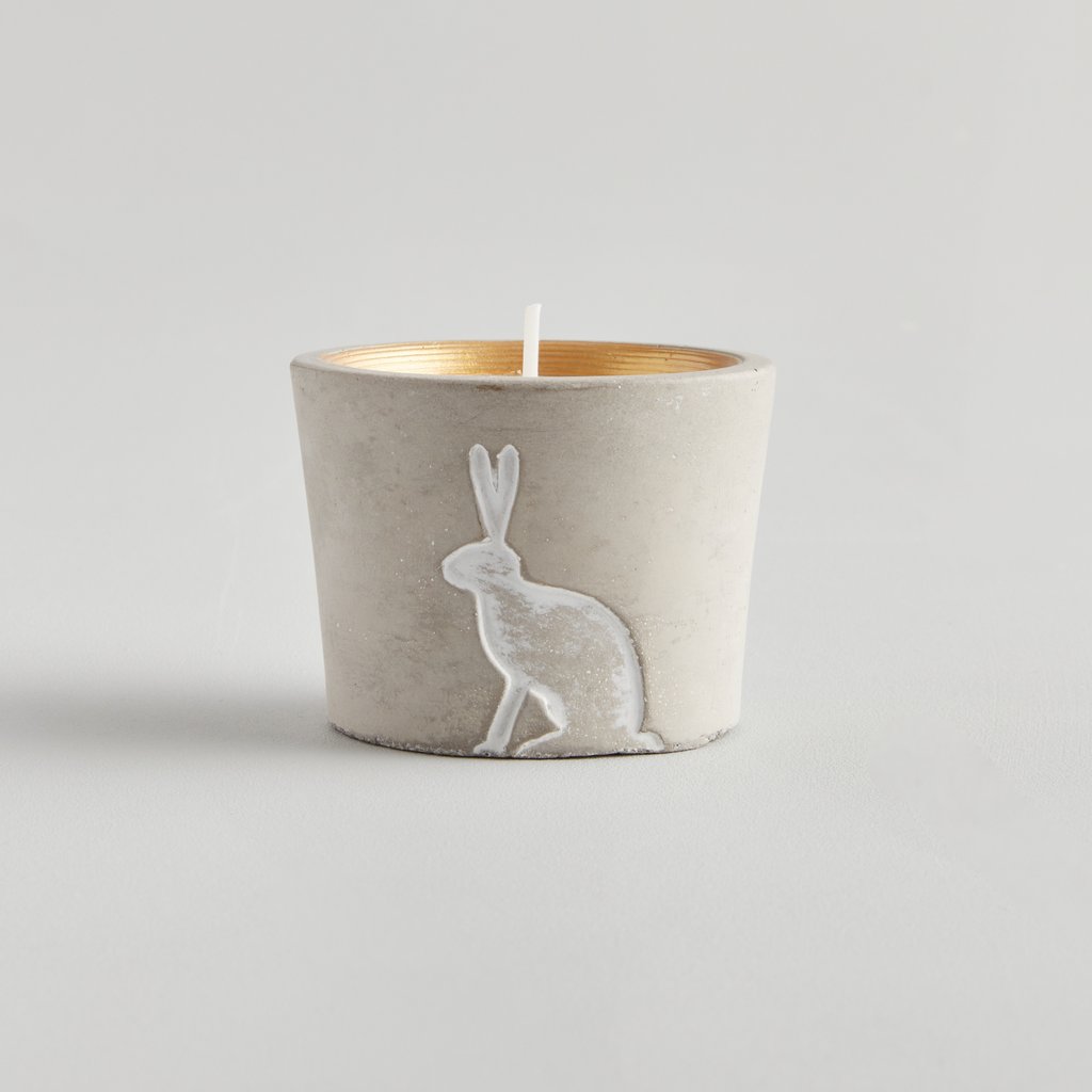 St Eval Christmas Candle Hare Pot - Winter Thyme