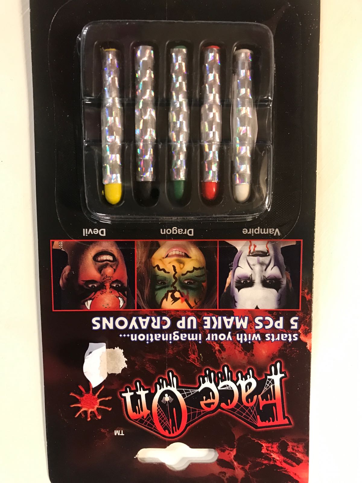 Ansiktspennor 5 olika färger