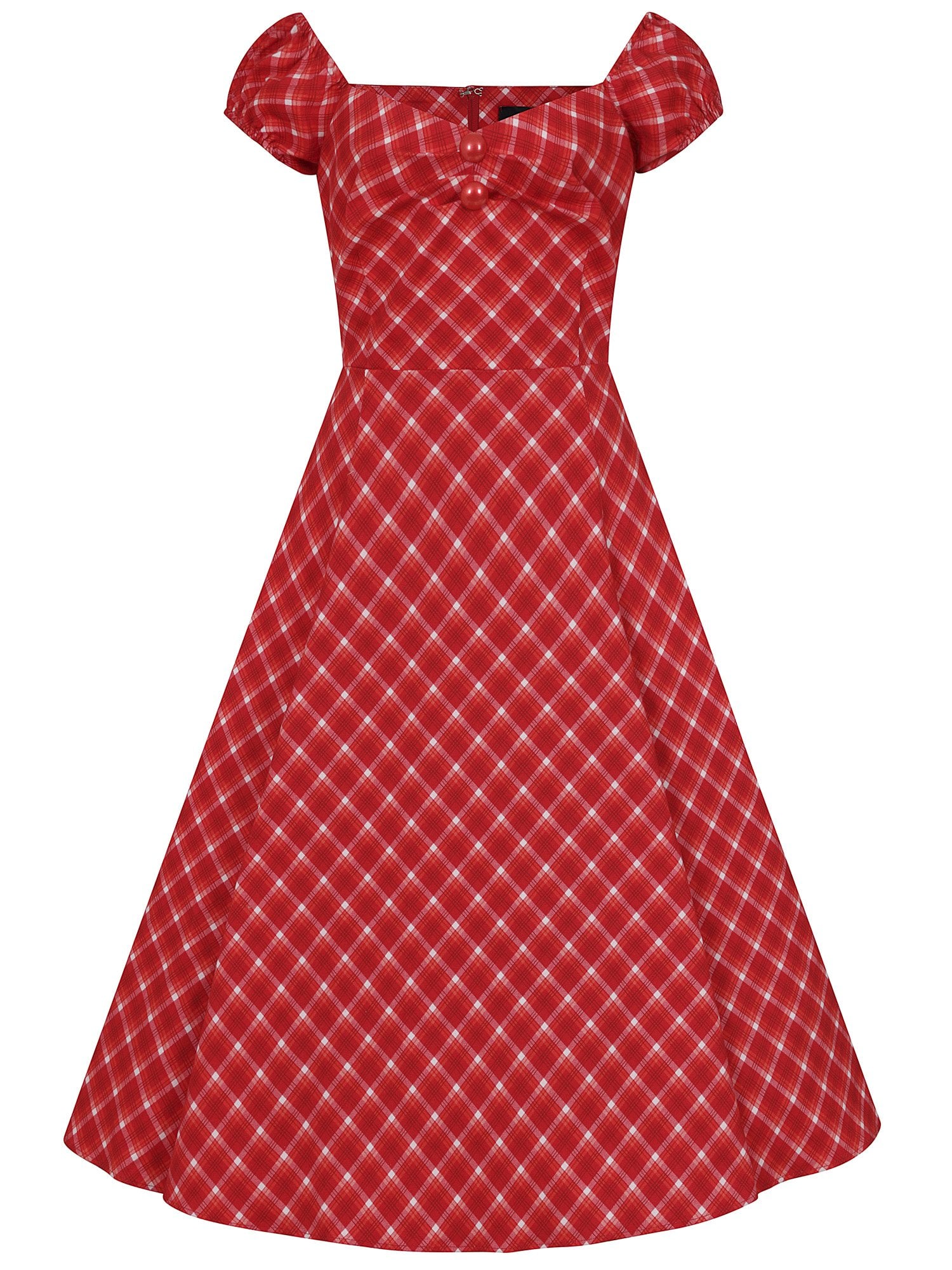 DOLORES HOLIDAY ROMANCE CHECK DOLL DRESS