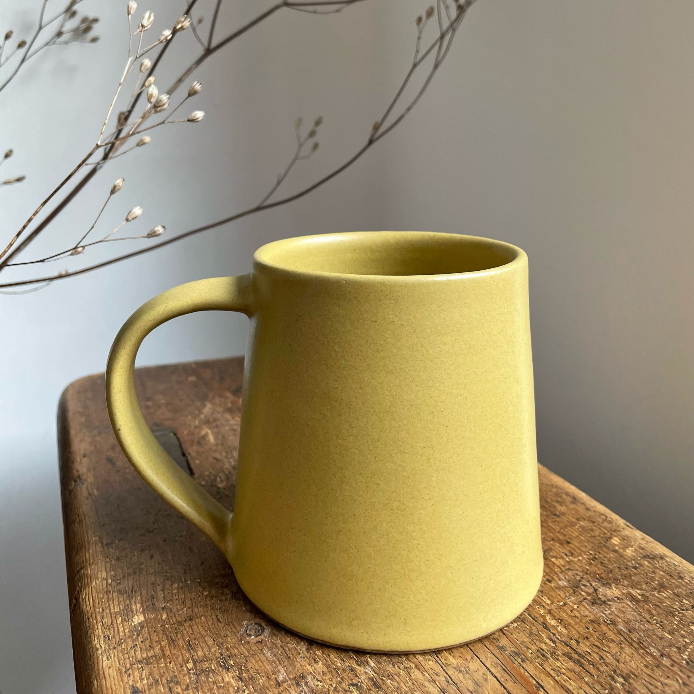 Large Stoneware Mug Mustard