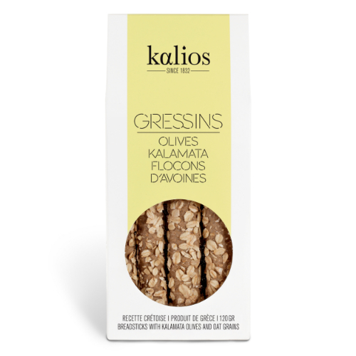 Kalios Grissini Kalamata olives & oat grains 120g