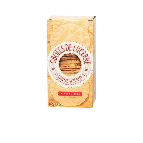 Albert Menes Oboles de Lucerne Swiss cheese crackers with Emmental 100g