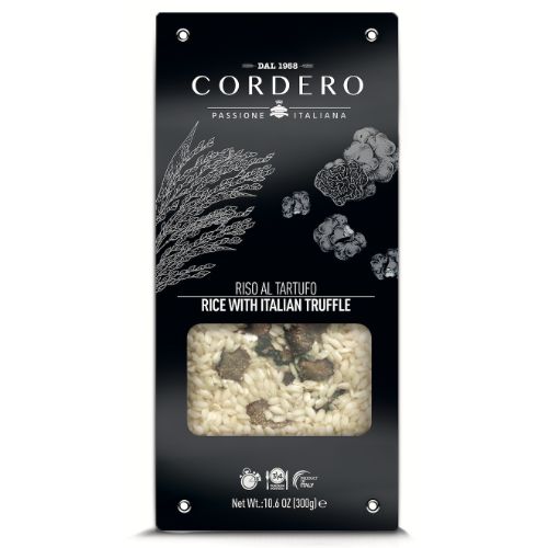 Cordero Risotto with Black Truffle, black gift pack 300g