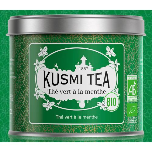 Kusmi Spearmint Organic Loose Green Tea Tin 100g