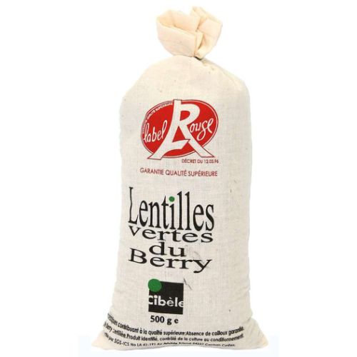 Cibèle Label Rouge Lentilles du Berry, Green, Bag 500g