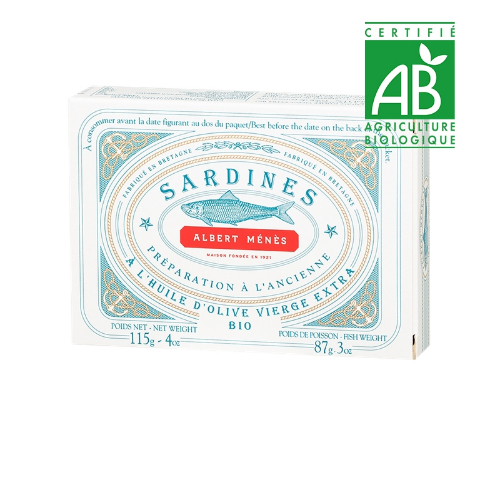 Albert Menes Sardines in extra virgin olive oil Organic 115g