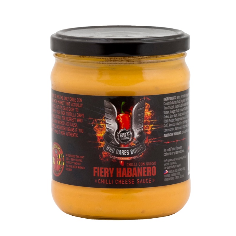 Hot Headz Fiery Habanero Chilli Cheese Sauce 454g