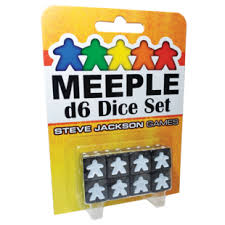 Meeple D6 Dice Set - Black