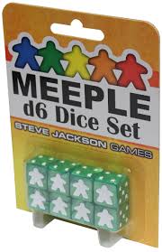 Meeple D6 Dice Set - Green