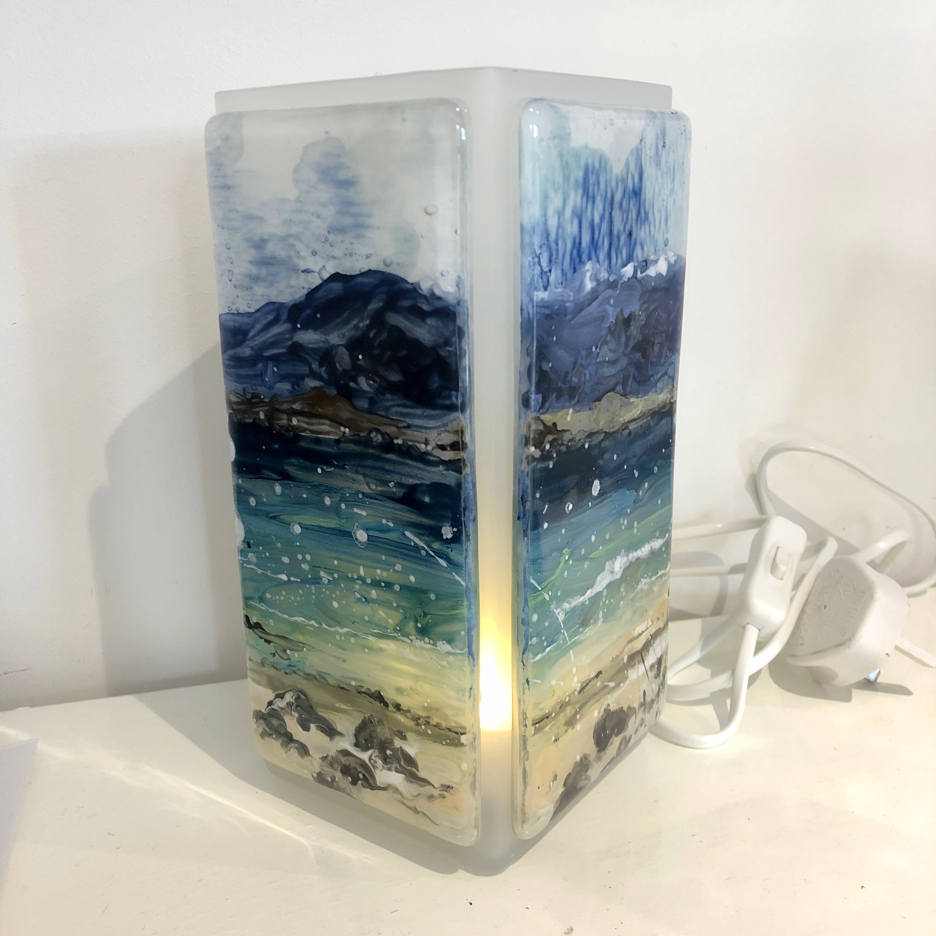 Hand Painted Fused Glass Lamps