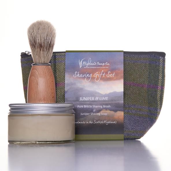 Highland Soap Co Juniper Wash Bag & Shaving Kit