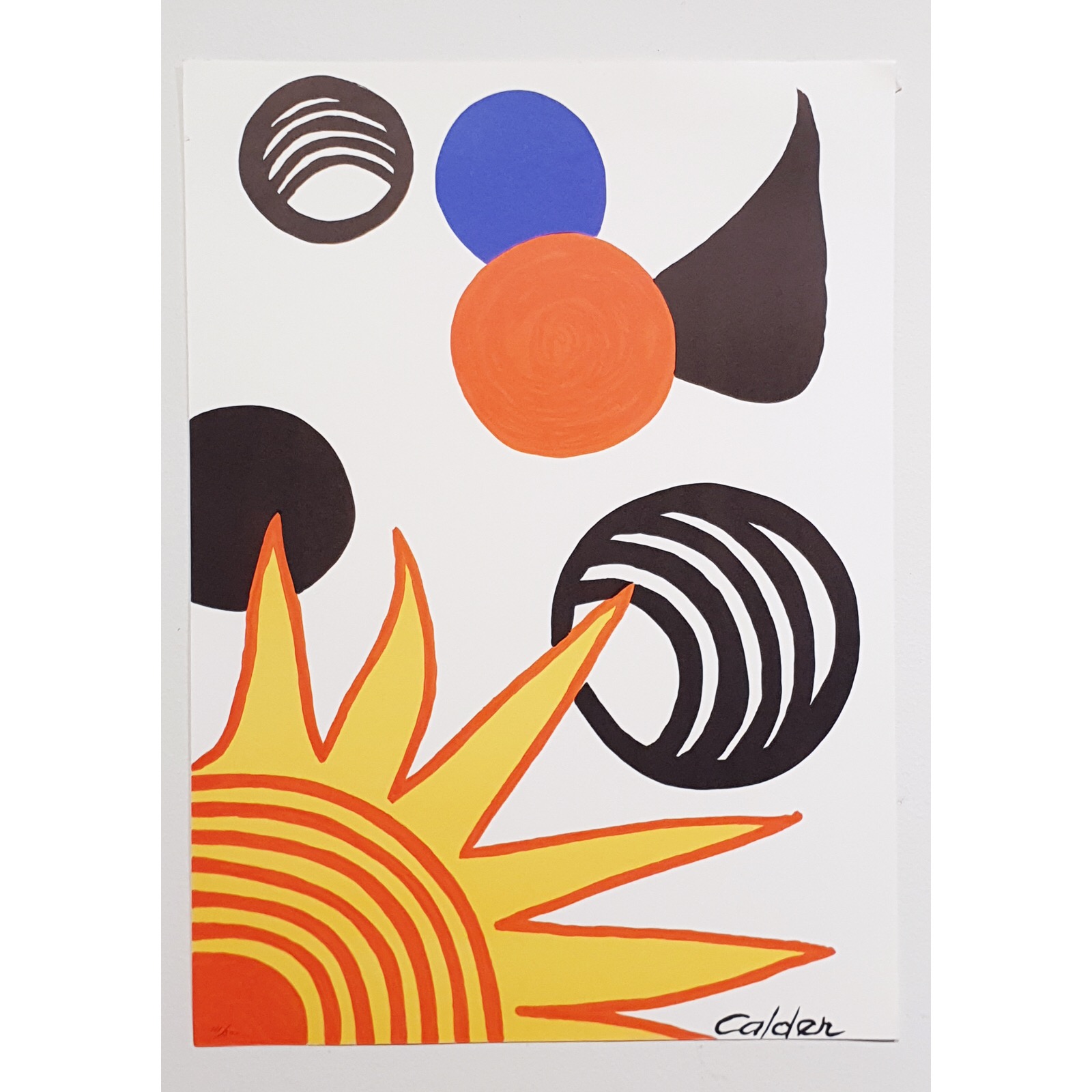 "Joie du Neophyte" Lithograph by Alexander Calder. 52x71 cm