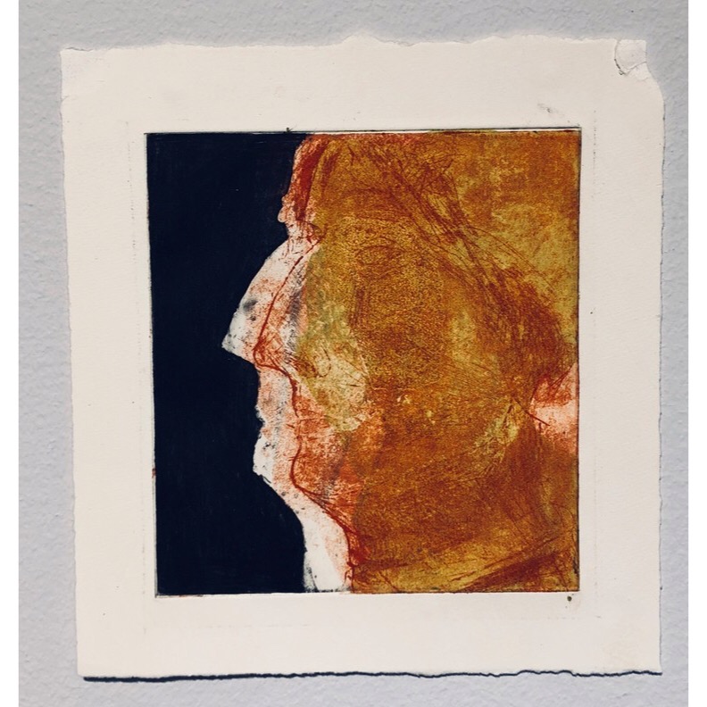 "Head" Etching by Björn Fernlo. 21,5 x 23 cm