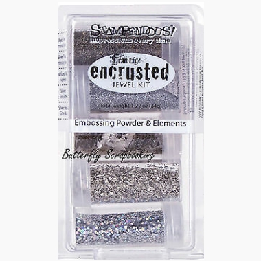 Embossing Powder EJK10 Encrusted Jewel Silver Kit