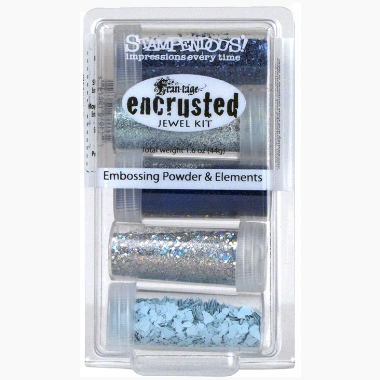 Embossing Powder EJK03 Encrusted Jewel Blue Kit