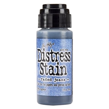 Distress Stain Faded Jeans