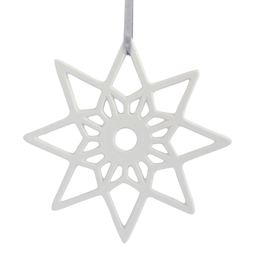 White Ceramic Star Hanging Decoration 