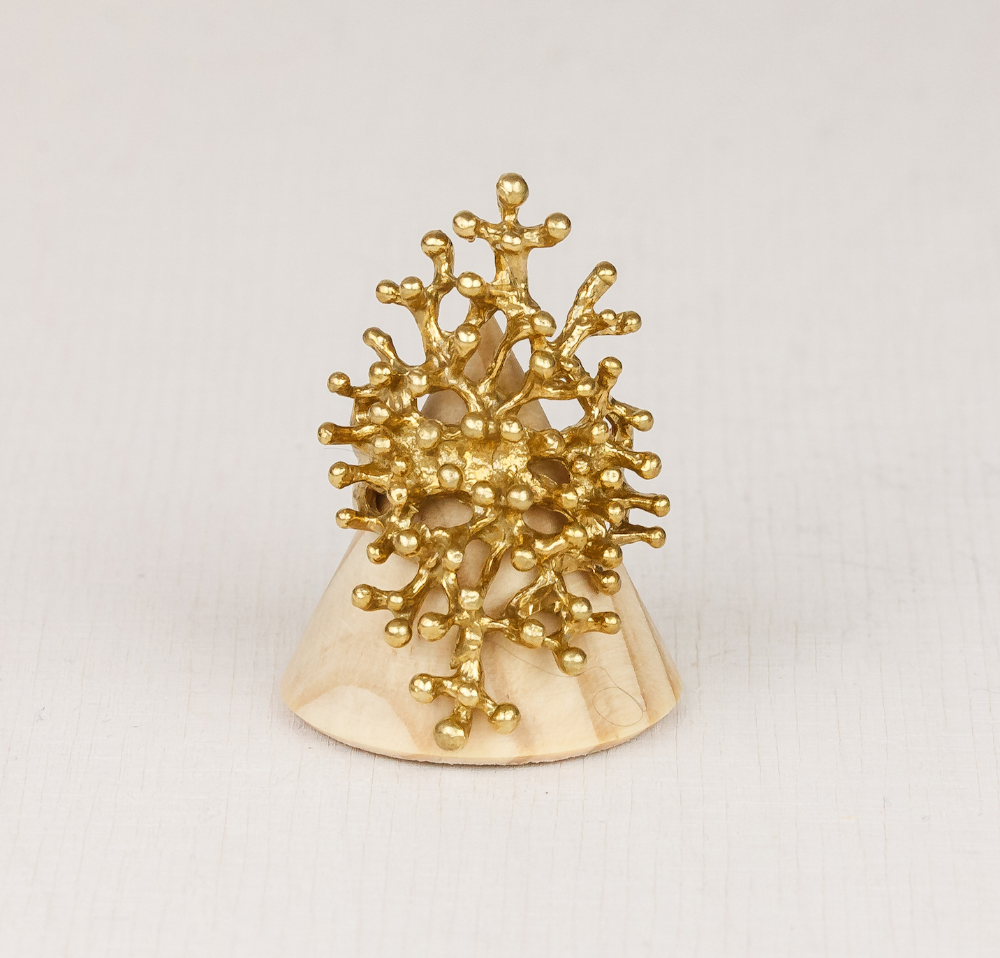Coral-Shaped Brass Ring