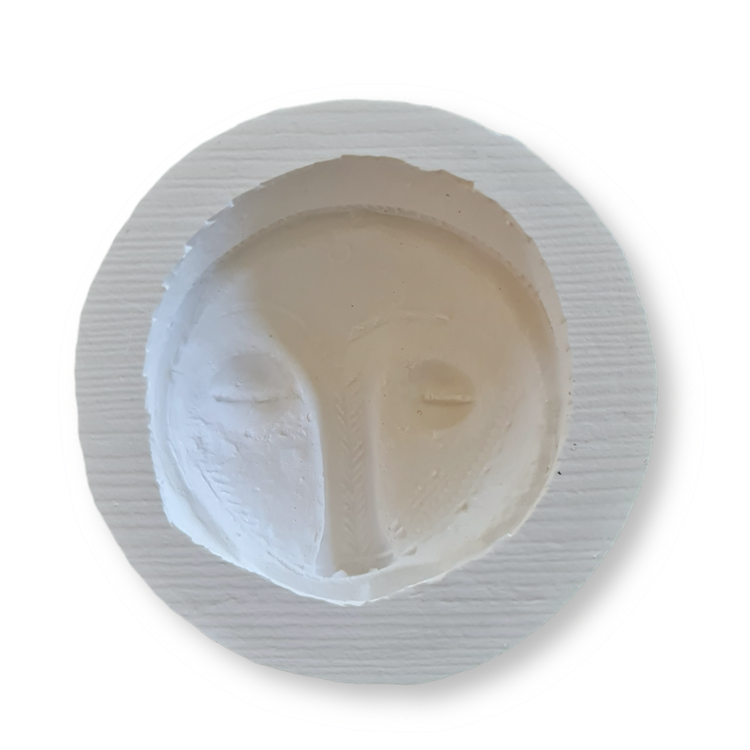 Afrikansk mask, 7x7,5 cm