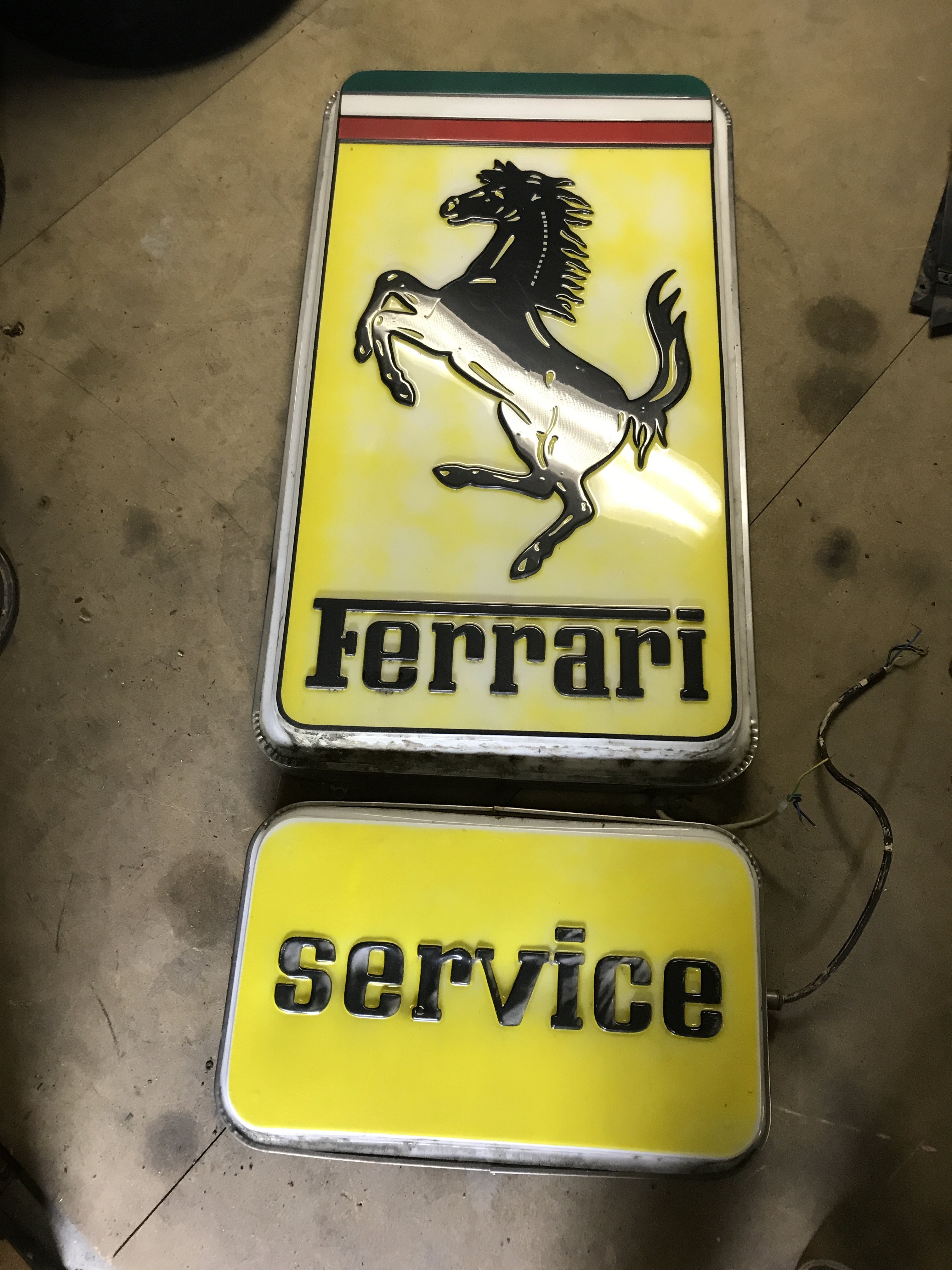 Light Sign Original Ferrari Workshop/Service 
