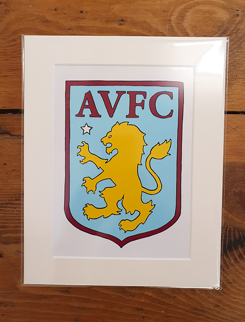Aston Villa (AVFC) Emblem Mounted Artwork Print