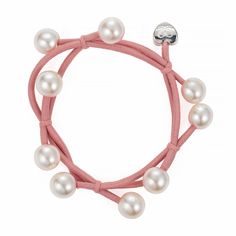 Champagne Pink Pearl Cluster Bangle Band