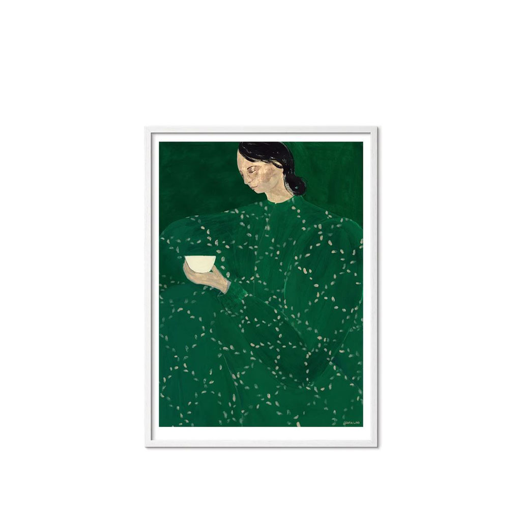 "Coffee alone at Place de Clichy", Sofia Lind, Plakat 30x40cm/50x70cm