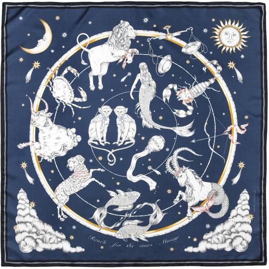Sidenscarfs Astrology Blue