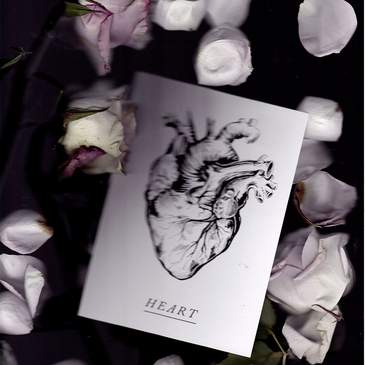 Ainoa Graphic Design: Heart-postikortti