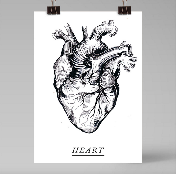 Ainoa Graphic Design: Heart-juliste