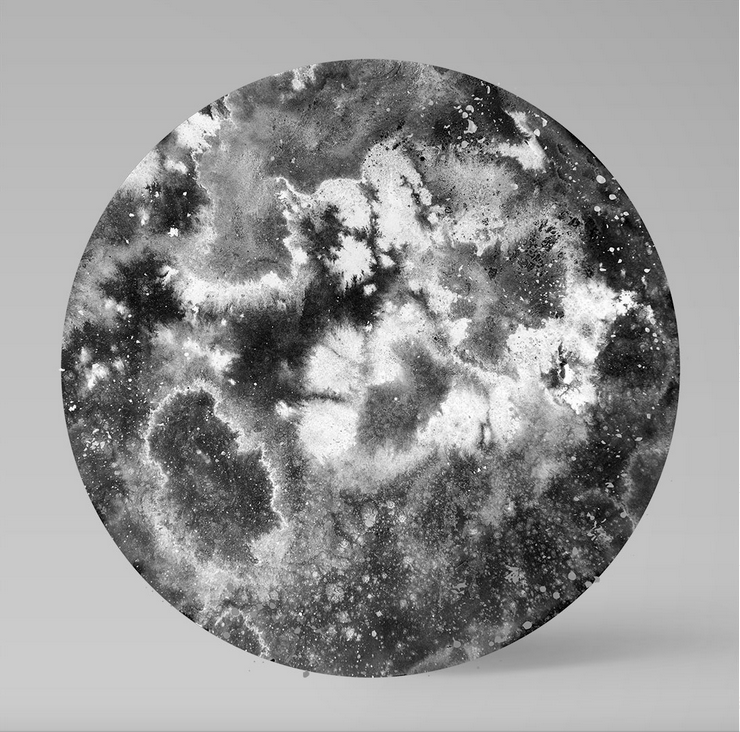 Ainoa Graphic Design: To the Moon and Back - pyöreä juliste